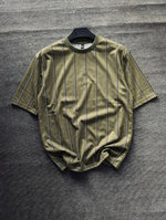 Stripe Printed Drop Shoulder T-Shirt – Premium Fine Jersey | Relaxed Fit Streetwear