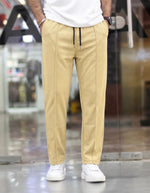 Pin Tag Straight Trousers – Premium Micron Fabric